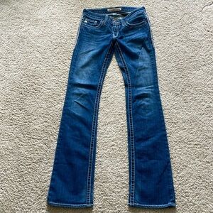 Big Star Sweet Boot Ultra-Low Rise Jeans, Size 26 Extra Long